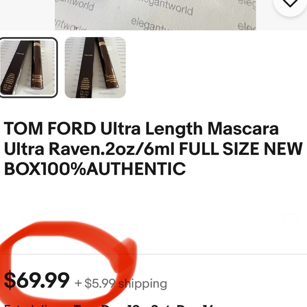 Tom Ford Ultra Length Full Size Dramatic Lashes Longwear Mascara - Ultra Raven - Picture 6 of 6